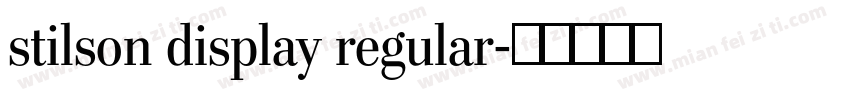 stilson display regular字体转换